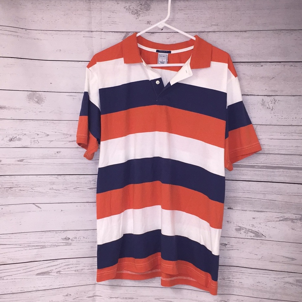 Old Navy Regular Fit 2 Button Striped Top (large)
